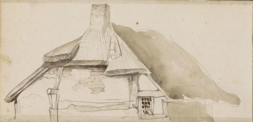 Farmhouse with a thatched roof in Rijsbergen