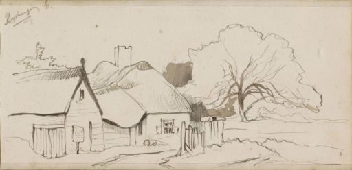 Landscape with a farmhouse with a thatched roof in Rijsbergen