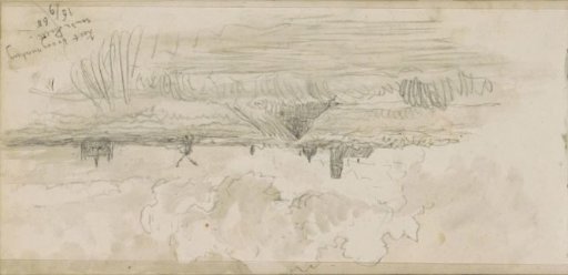 Polder landscape by the river Rotte