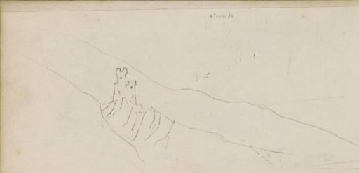 Castle on a rock among the mountains