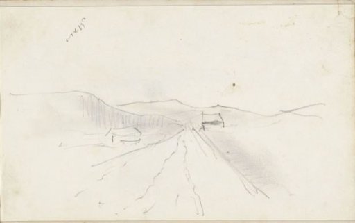 Hilly landscape with a road along the Meuse