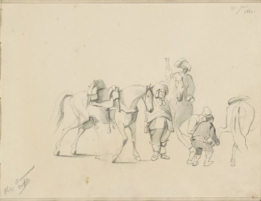 Figures with Horses after Philips Wouwerman