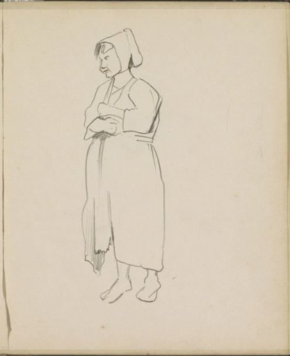 Peasant Woman with a Cap, Full-Length
