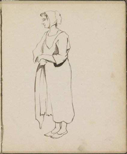 Peasant Woman with a Cap, Full-Length