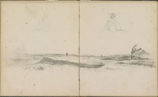 Flat Landscape with a House with a Smoking Chimney