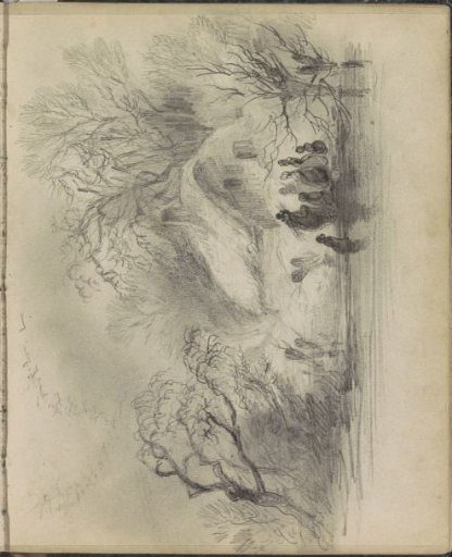 Wooded Landscape with a House and Figures by a Lake
