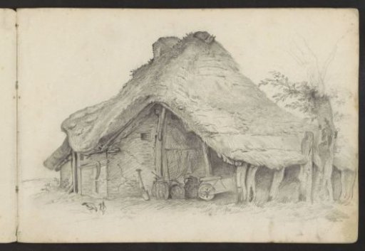 Farmhouse with a thatched roof