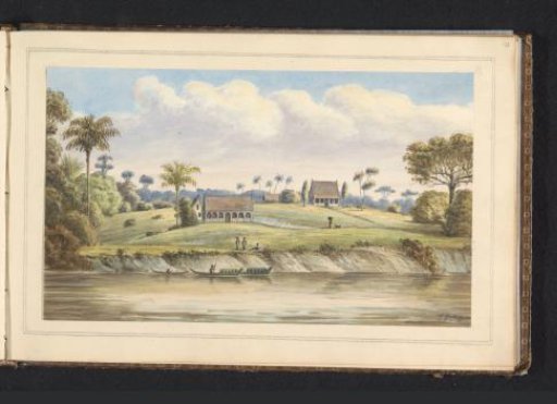 View of Port Victoria situated on the Suriname River