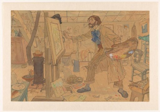 Studio of a modern painter