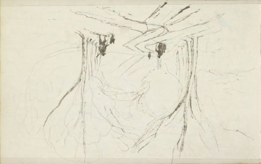 Figures on a forest avenue