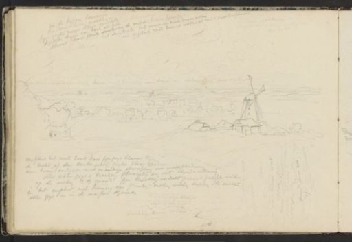 Landscape with windmills
