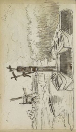 Landscape with a mill by the Rotte river