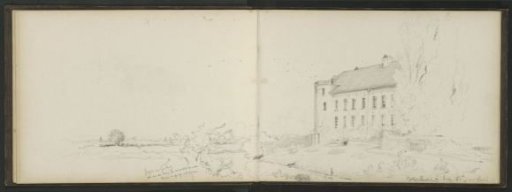View of the garden of Boetselaer Castle in Kleef