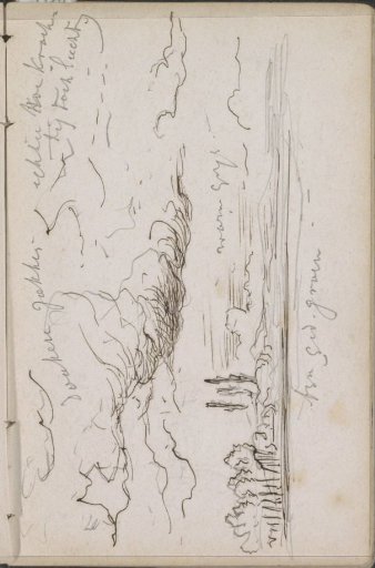 Landscape with trees and a cloudy sky