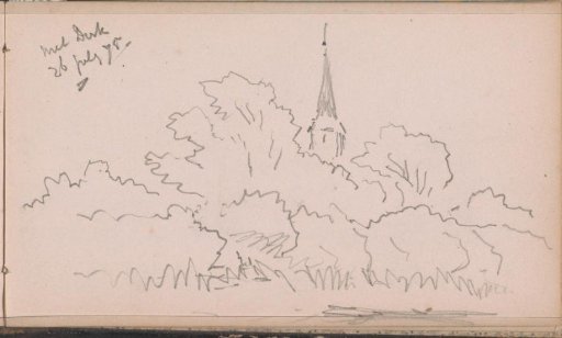 Church tower among the trees