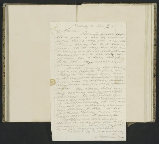 Letter from Johannes Tavenraat to Johannes Antonius Canta with sketches of horses