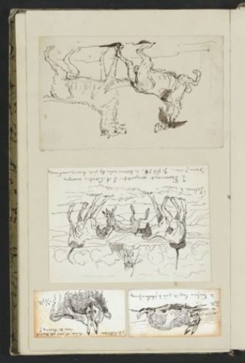 Hares, Landscape with a Mill, and Two Dogs Tearing Apart a Hare, and Two Dogs