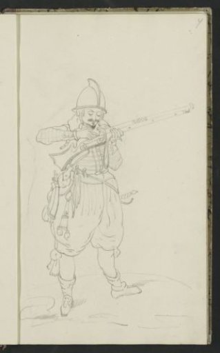 Soldier Detaching the Slow Match from His Musket