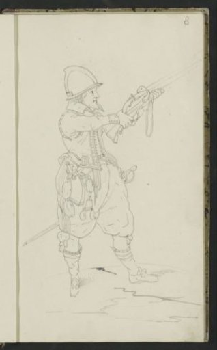 Soldier Aiming and Firing His Musket