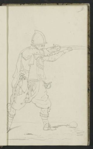 Soldier Pulling the Trigger of His Musket