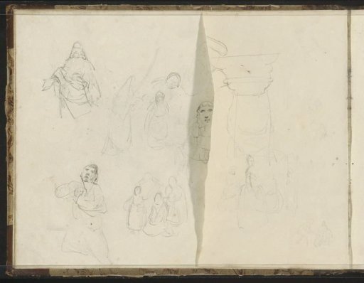 Column with capital and figure studies