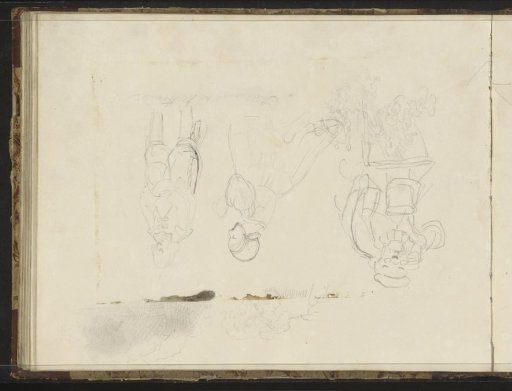 Man with spectacles, praying woman and a standing man