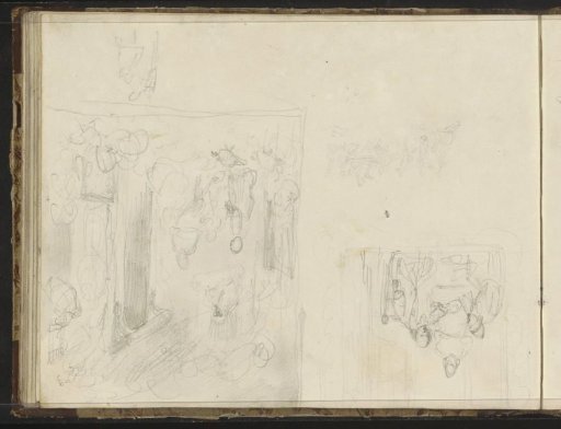 Interiors with figures