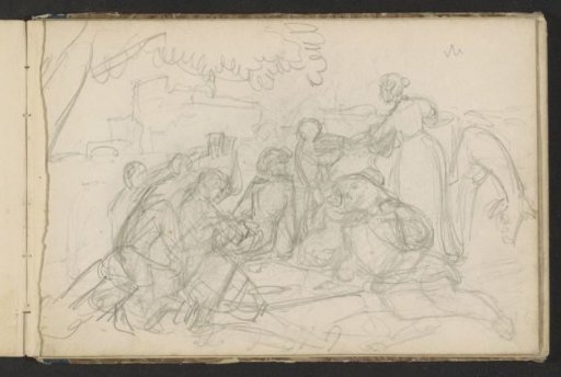 Landscape with a Group of Sitting and Kneeling Figures