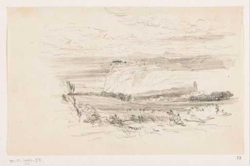Landscape with a castle or monastery on a high rock