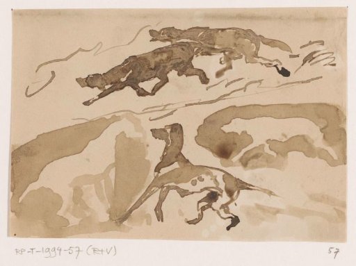 Running hunting dogs