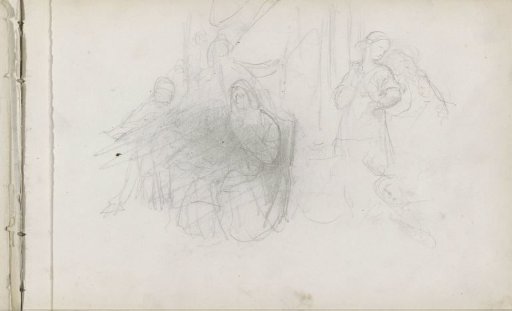 Group of standing and sitting figures