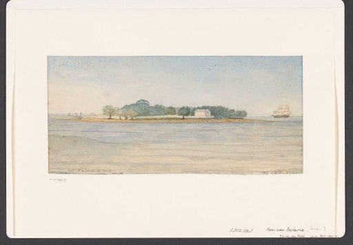 View of Kuiper Island in the bay of Batavia