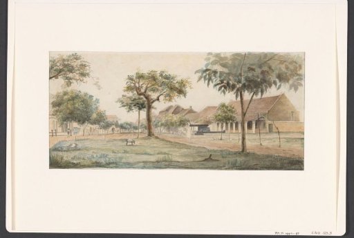 View of a Dutch settlement in Indonesia