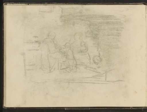 Interior with Two Seated Figures and a Child