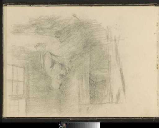 Interior with a Woman Doing Needlework by a Window