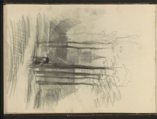 Figures on a path leading to a church
