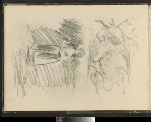 Trees and a Standing Girl with a Hat