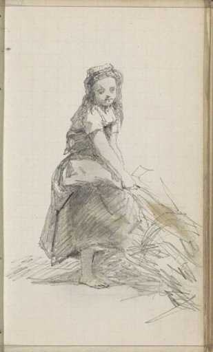 Girl with a sheaf of corn