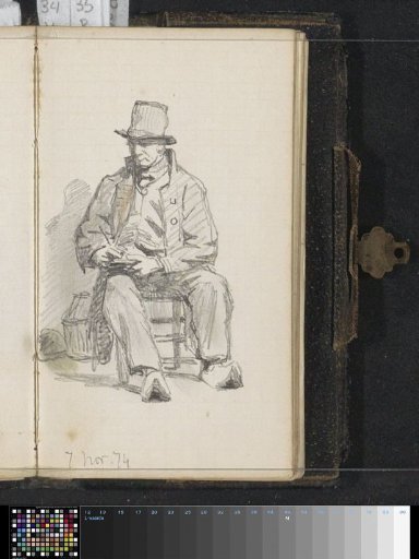 Seated Man Writing on a Chair