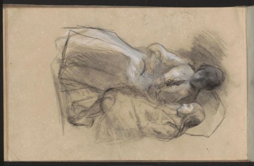 Mother with a girl on her lap
