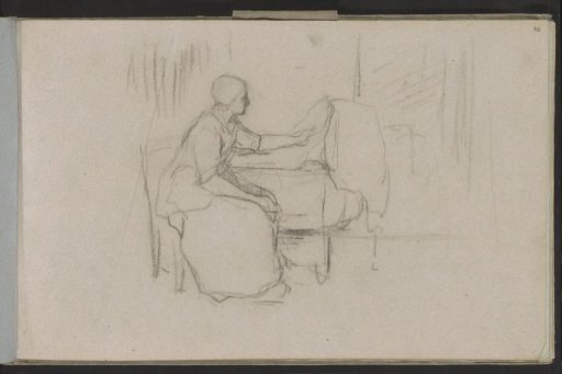 Mother by a cradle