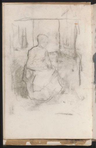 Young woman seated in an interior
