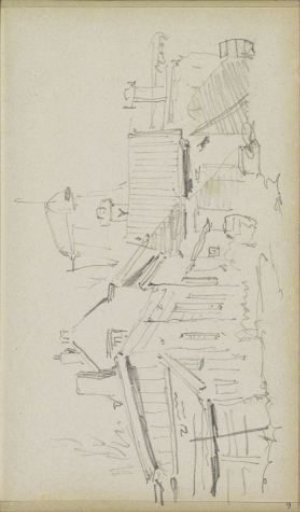 View of a Street with a Windmill