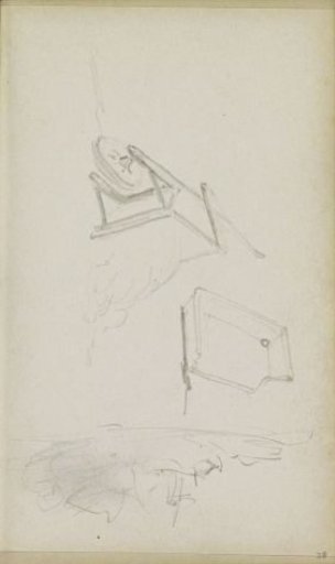 Wheelbarrow and a Landscape with a Windmill