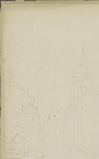 View of a street with a church