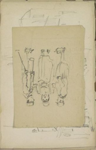 Three standing figures