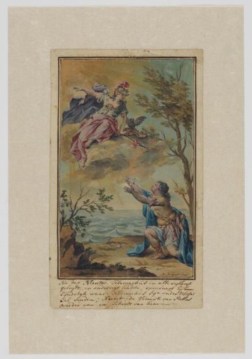 Mentor bids farewell to Telemachus