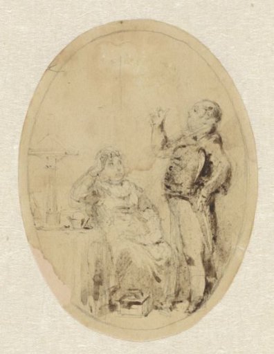 Elderly Couple in Conversation