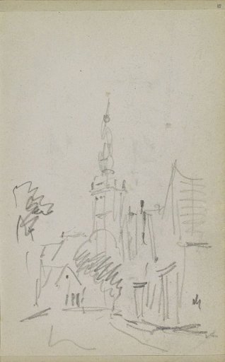 View of a street with a tower