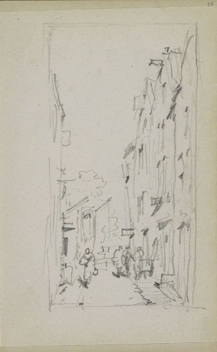 View of a street with figures